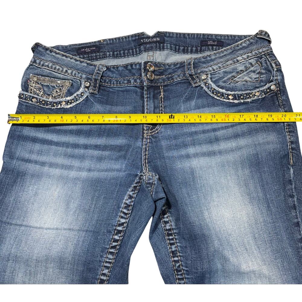 Vigoss The New York Capri Jeans Women’s Size 18 Rhinestone - Picture 8 of 11